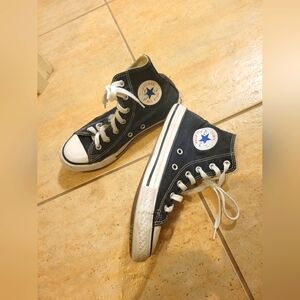 Converse Black and White High-Top Kids Sneakers